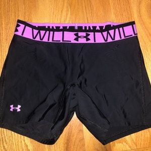 Under Armour Spandex Purple Wasit Band "I Will"